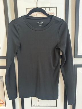 J.Crew Black Long-Sleeve Crewneck Tee